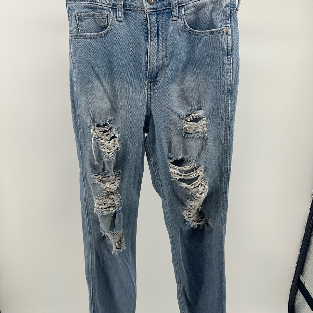 Hollister Light Blue Denim Jeans Ultra High Rise Mom
